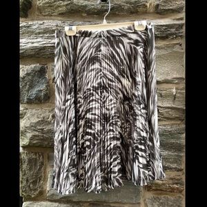 TALBOTS Animal Print Accordion Skirt